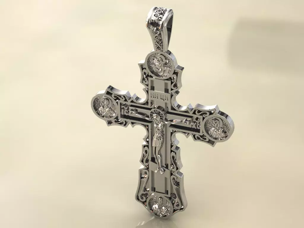 Grand Cross with Jesus 3D print model_0