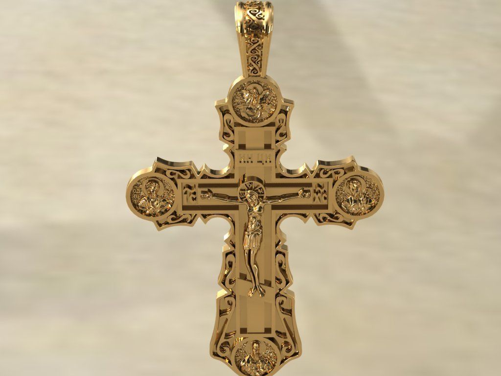 Grand Cross with Jesus 3D print model_2