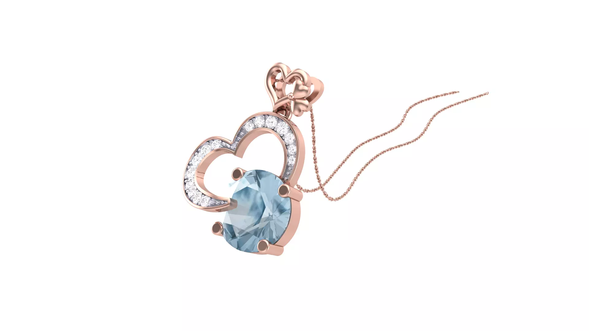 Diamond couple pendant 3D print model