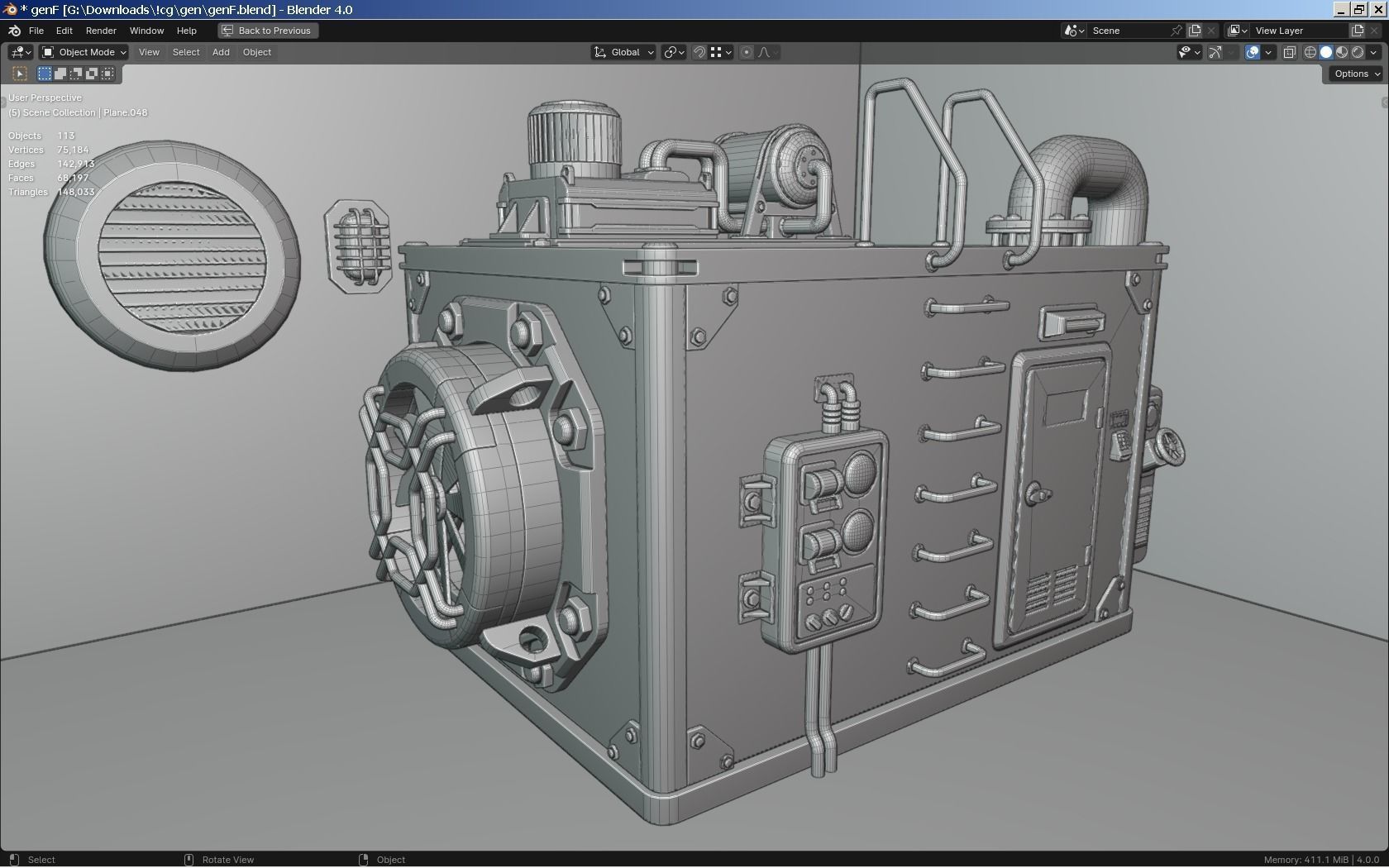 Sci-Fi Generator - Transformer 3D model_10