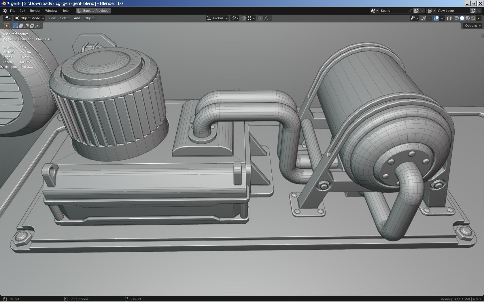 Sci-Fi Generator - Transformer 3D model_9