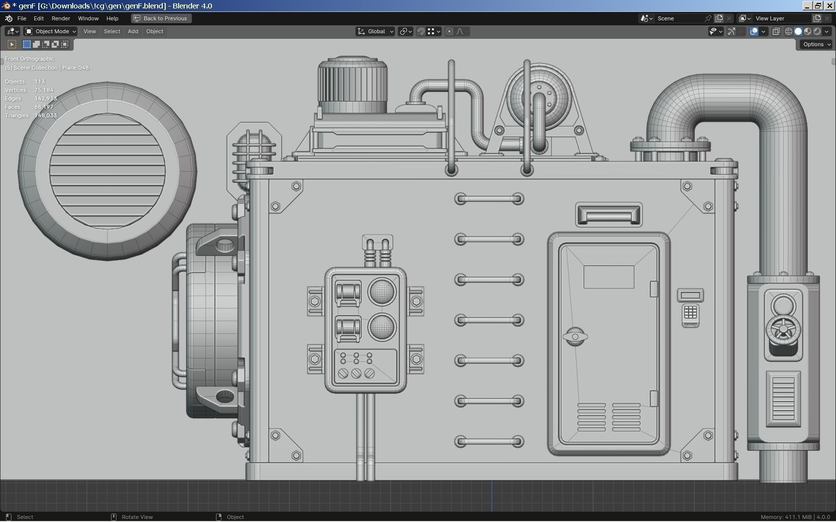 Sci-Fi Generator - Transformer 3D model_11