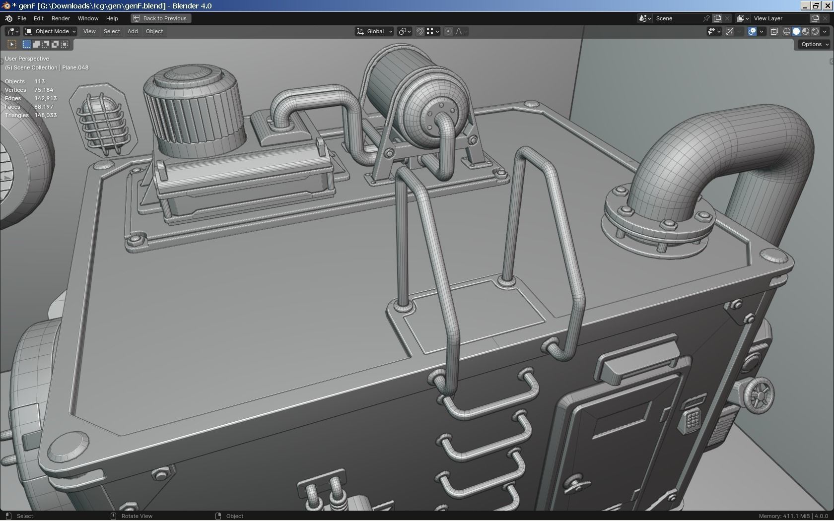 Sci-Fi Generator - Transformer 3D model_8