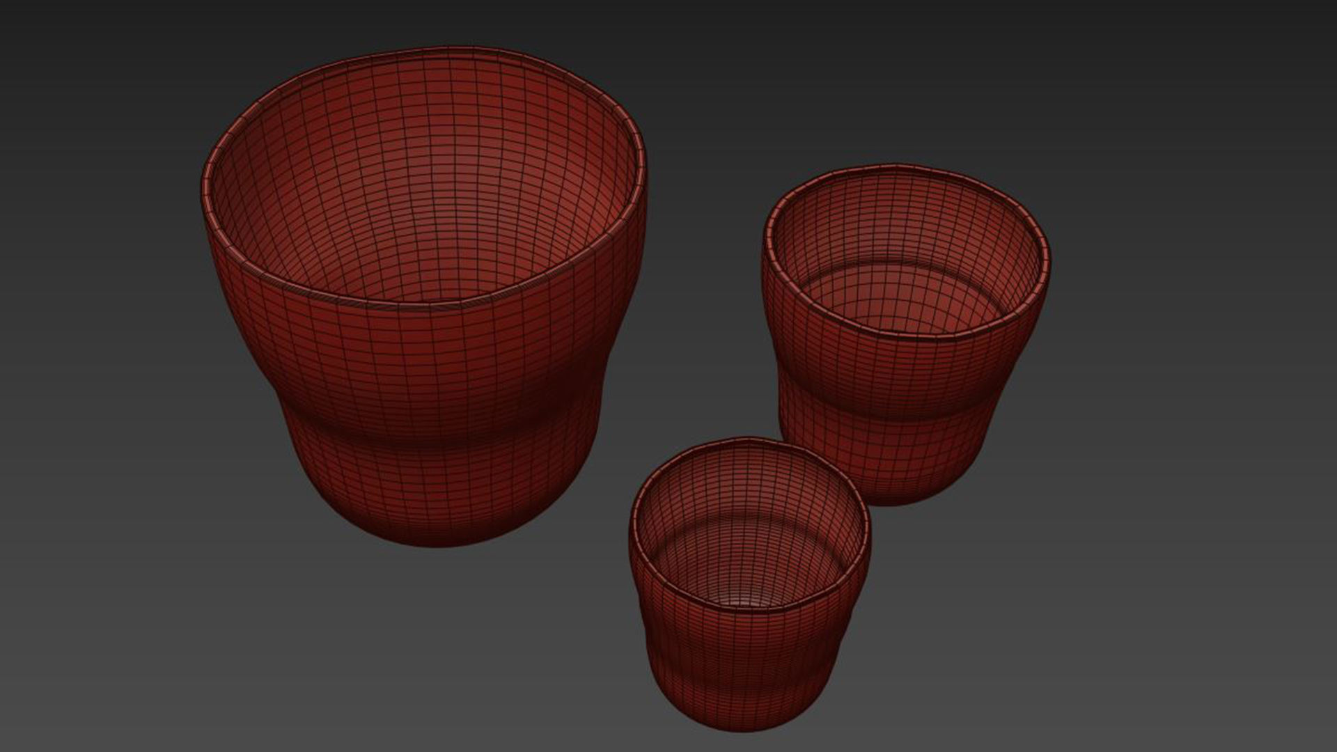 Tan White Ceramic Vase 3D model_6