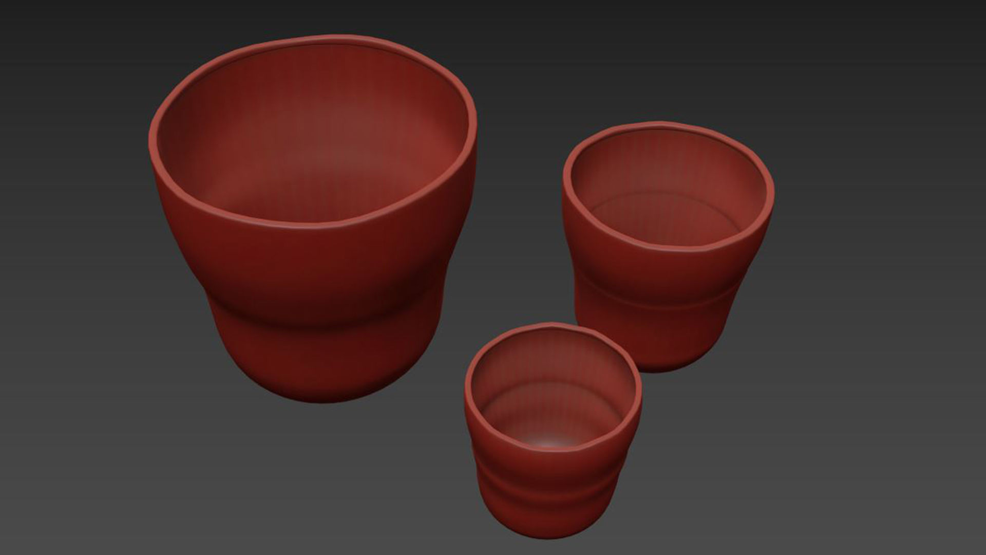 Tan White Ceramic Vase 3D model_5