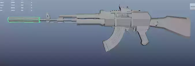 Set of High Detailed Gun