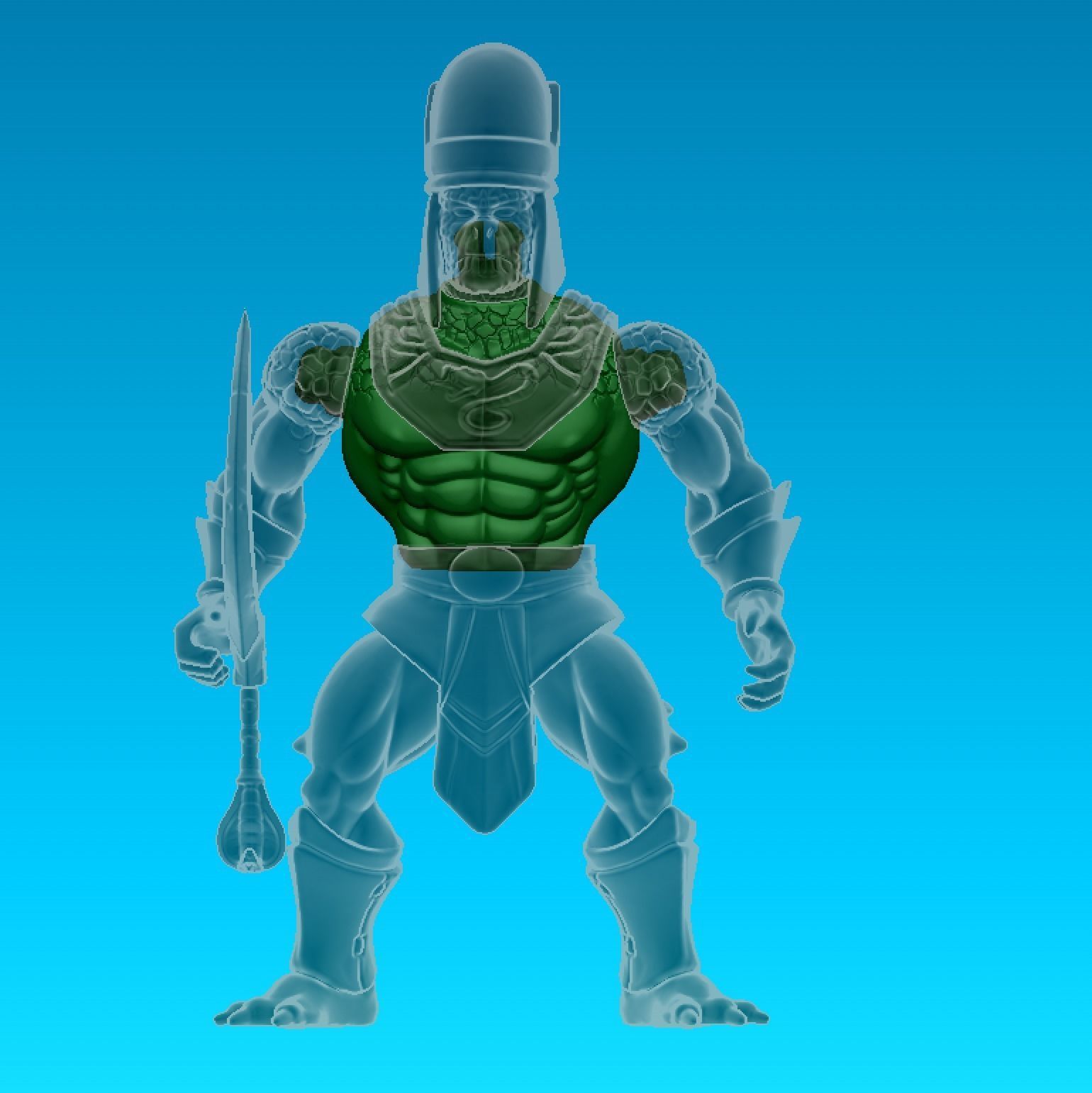 High Priest Pythonus 3D print model_9