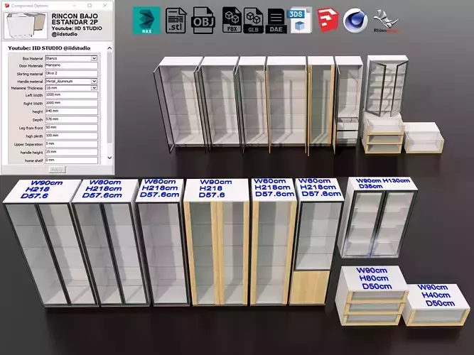 Kitchens and closets library of dynamic blocks Kitchen cabinets