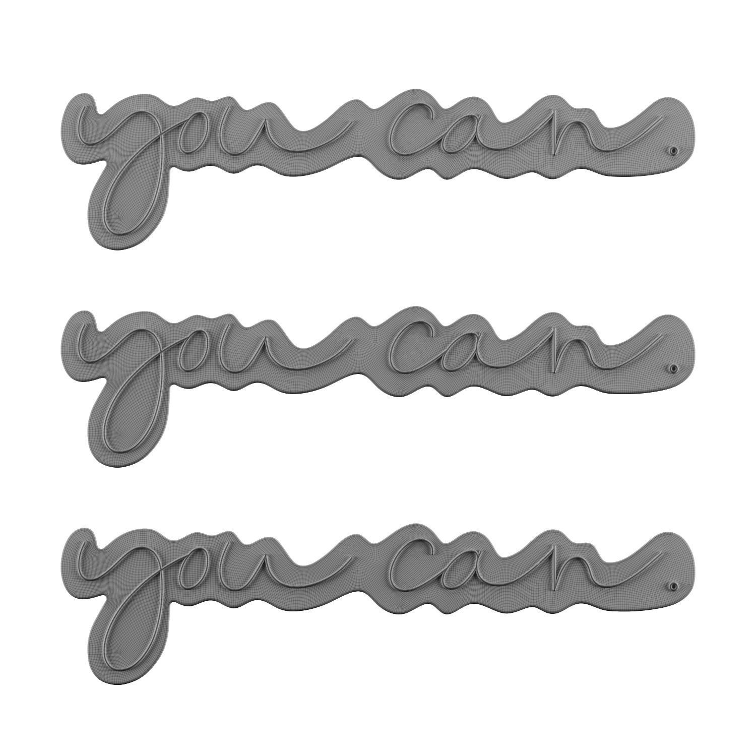 You Can Neon Sign 3D model_1