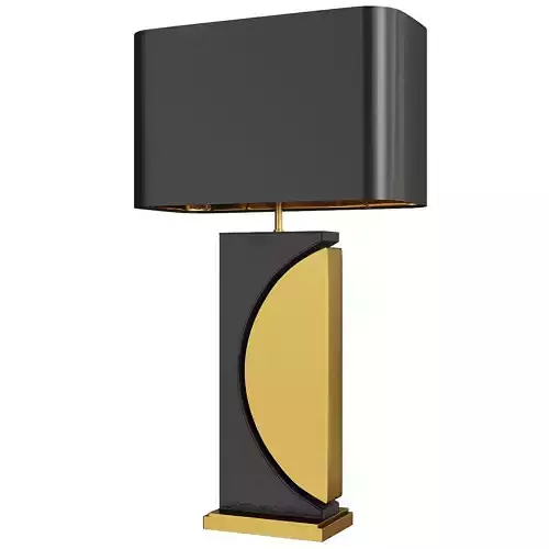 Brass Leather Table Lamp Liang and Eimil Carlton