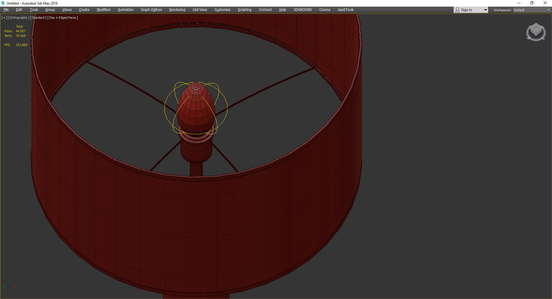 Marble Metal Table Lamp Liang and Eimil Walker Low-poly 3D model_4