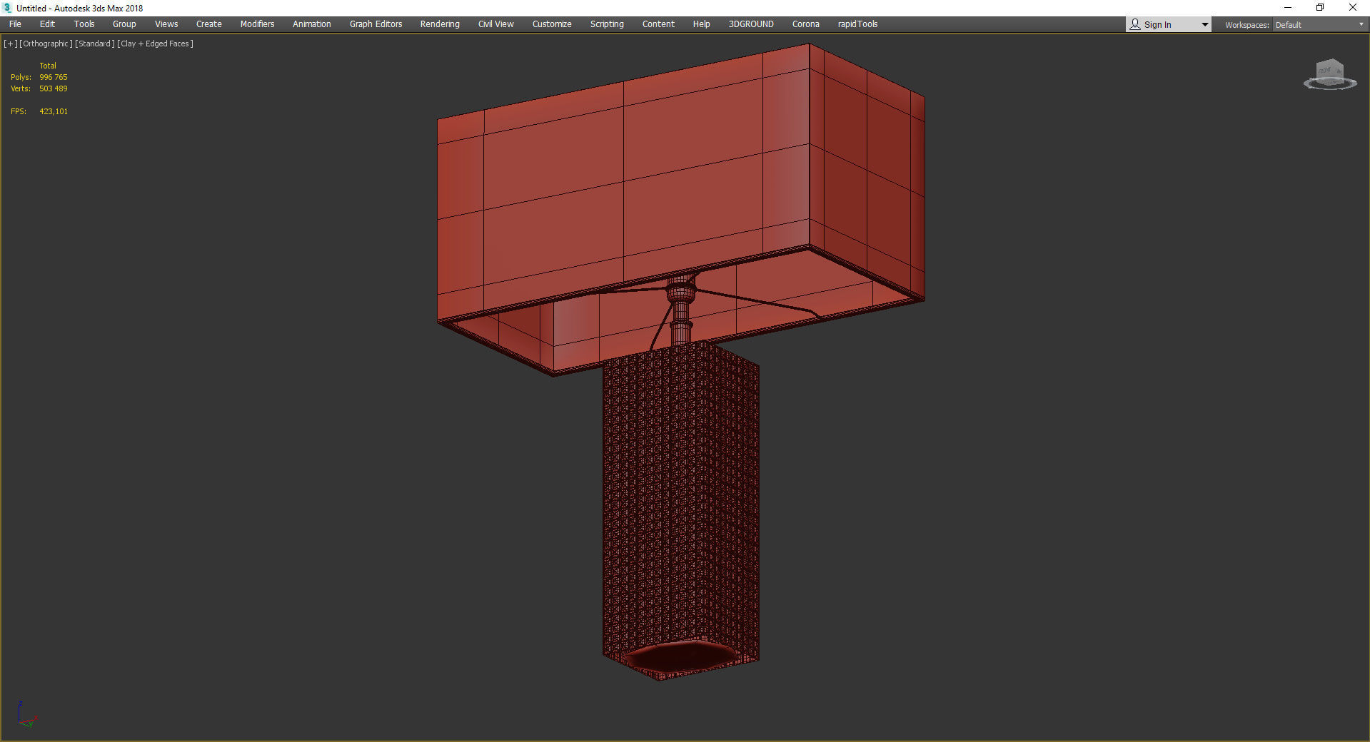 Gold Studded Metal Table Lamp Liang and Eimil Byron Low-poly 3D model_3