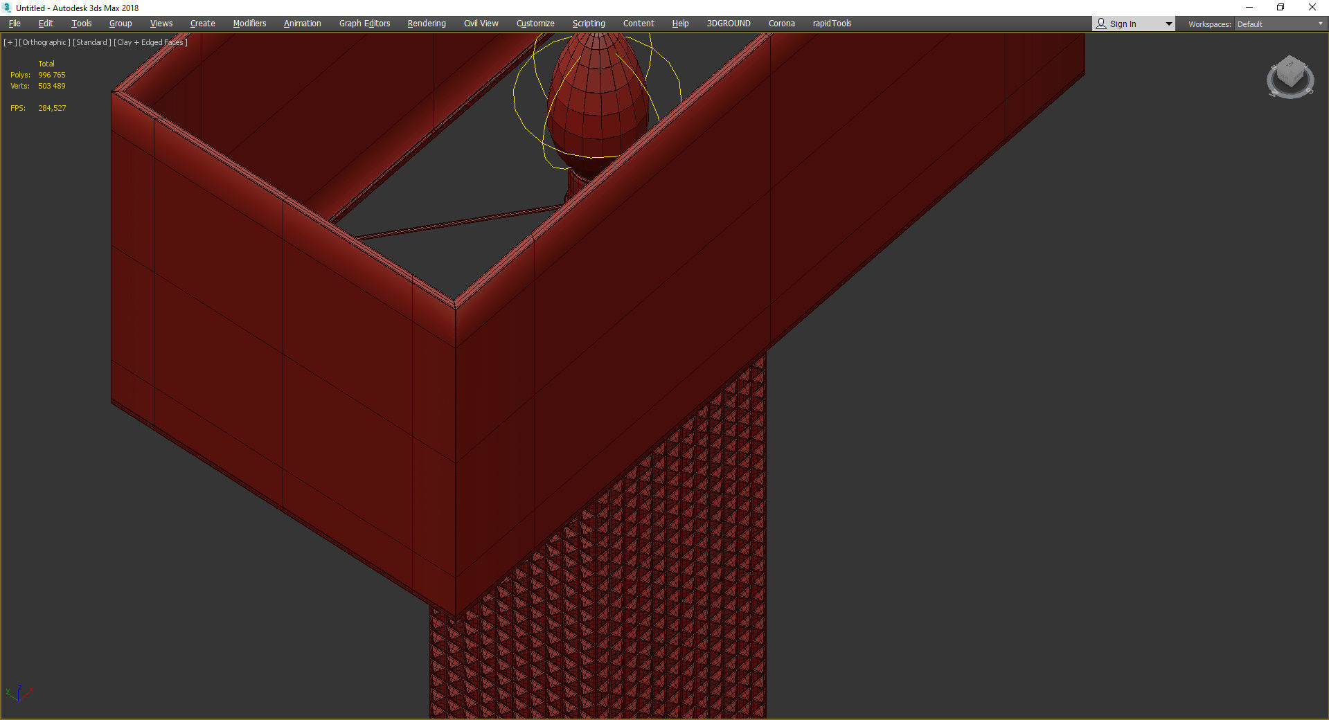Gold Studded Metal Table Lamp Liang and Eimil Byron Low-poly 3D model_4