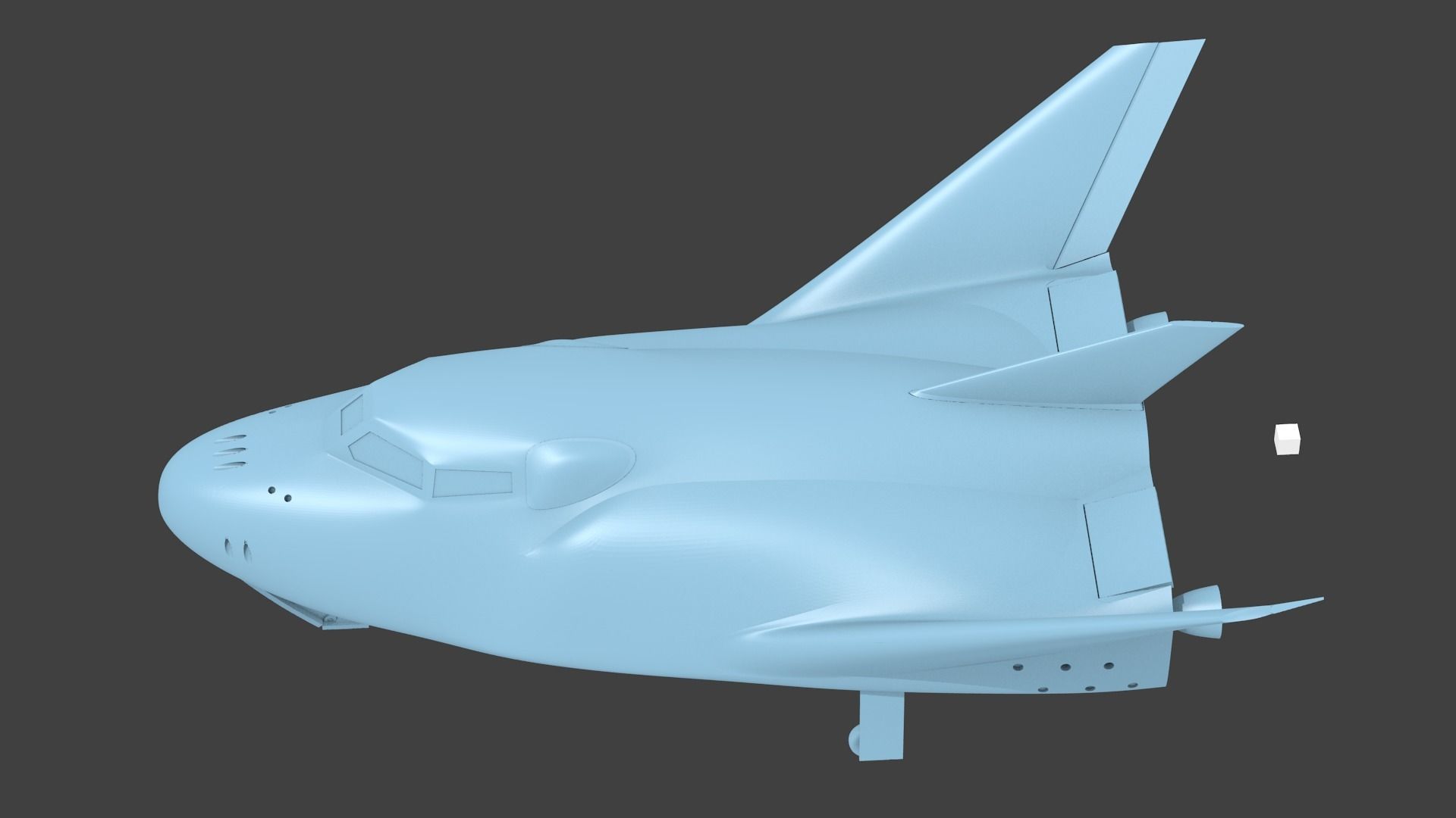 Dream Chaser Spaceplane lifting body 3D print model_1
