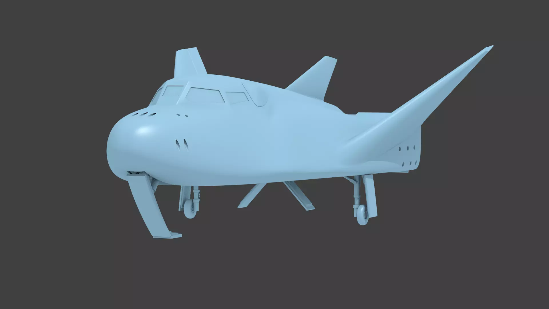 Dream Chaser Spaceplane lifting body 3D print model_0