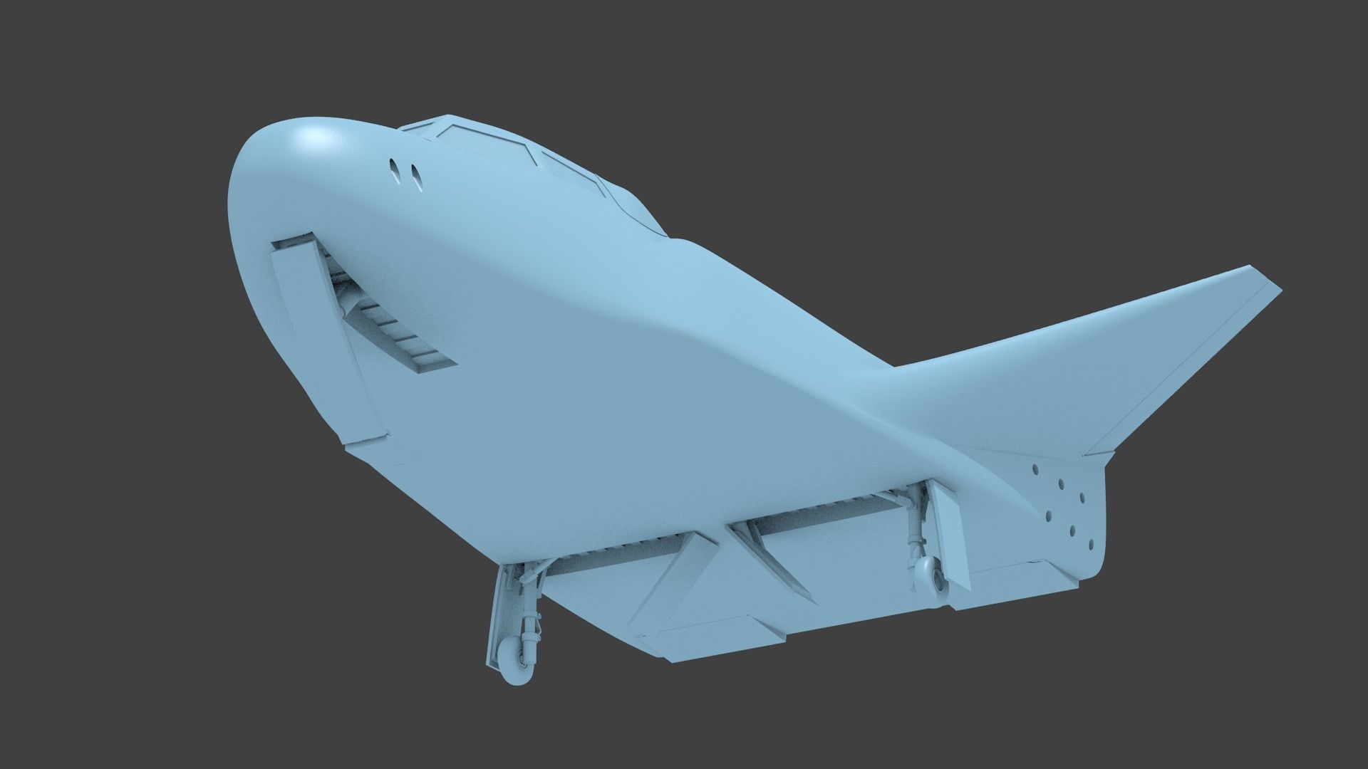 Dream Chaser Spaceplane lifting body 3D print model_5