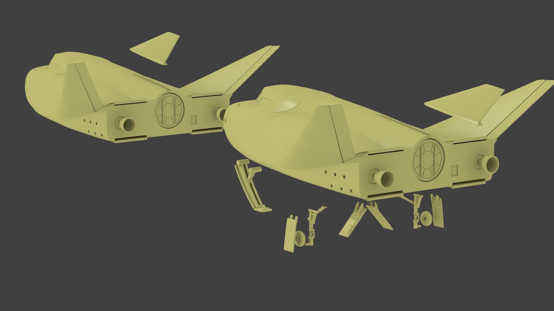 Dream Chaser Spaceplane lifting body 3D print model_10