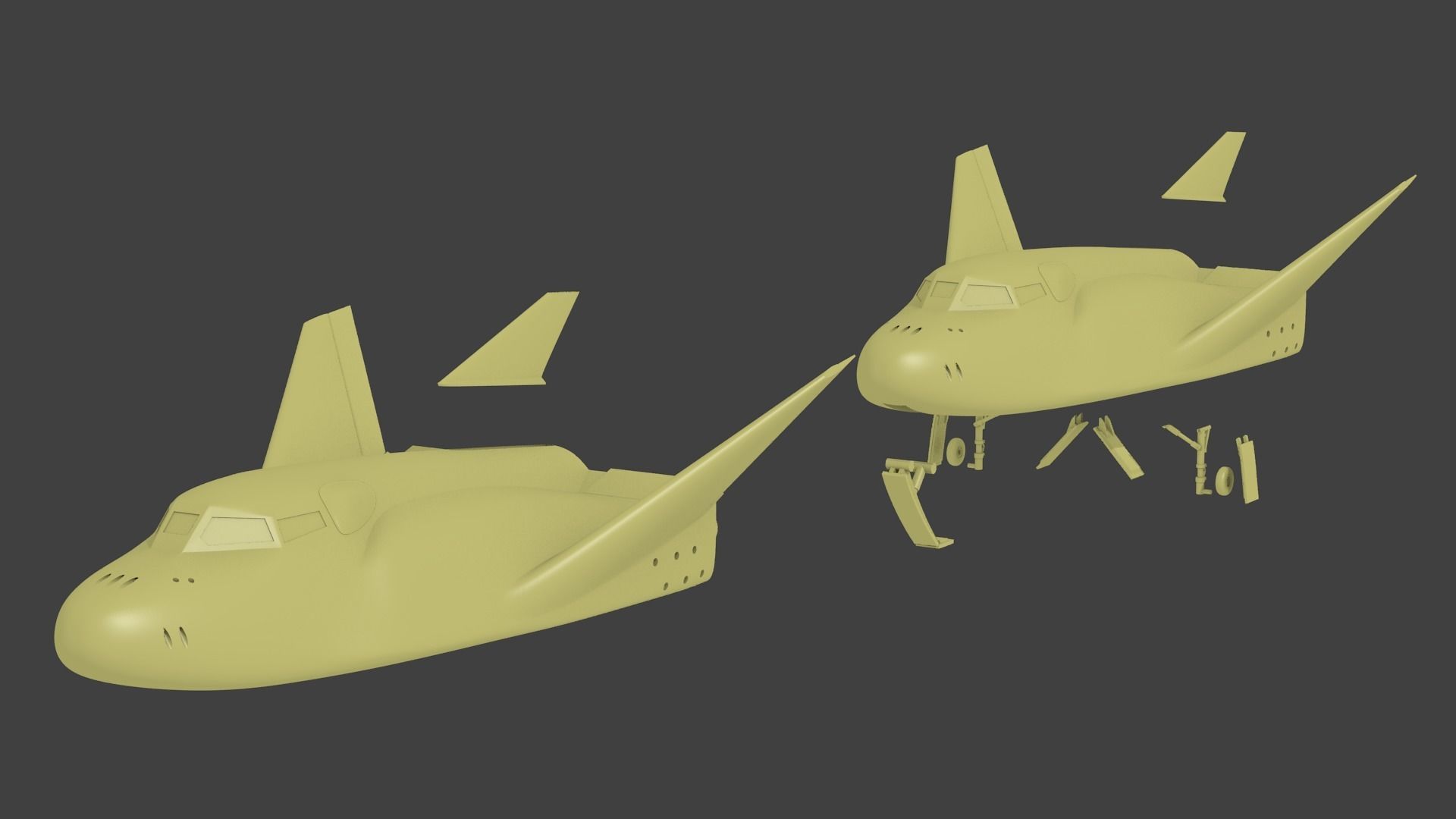 Dream Chaser Spaceplane lifting body 3D print model_9