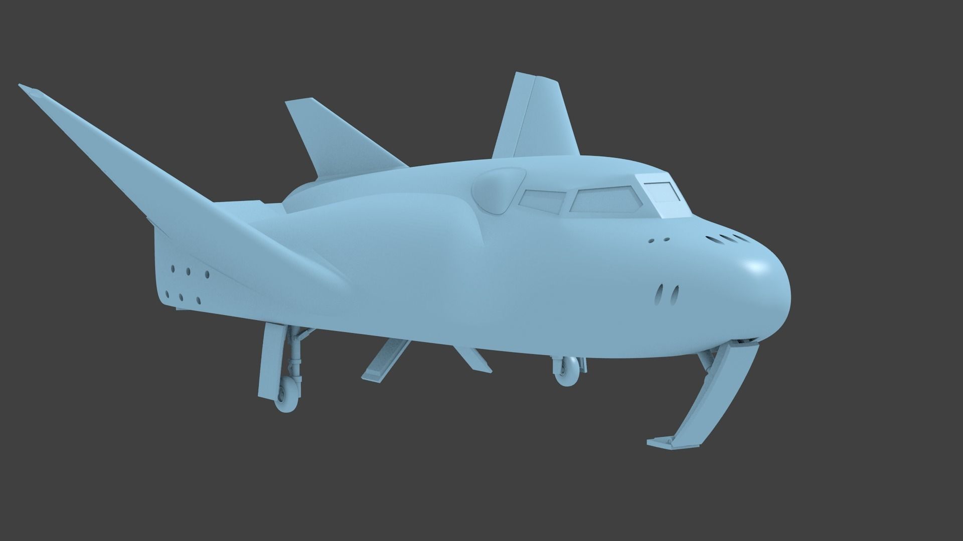 Dream Chaser Spaceplane lifting body 3D print model_4