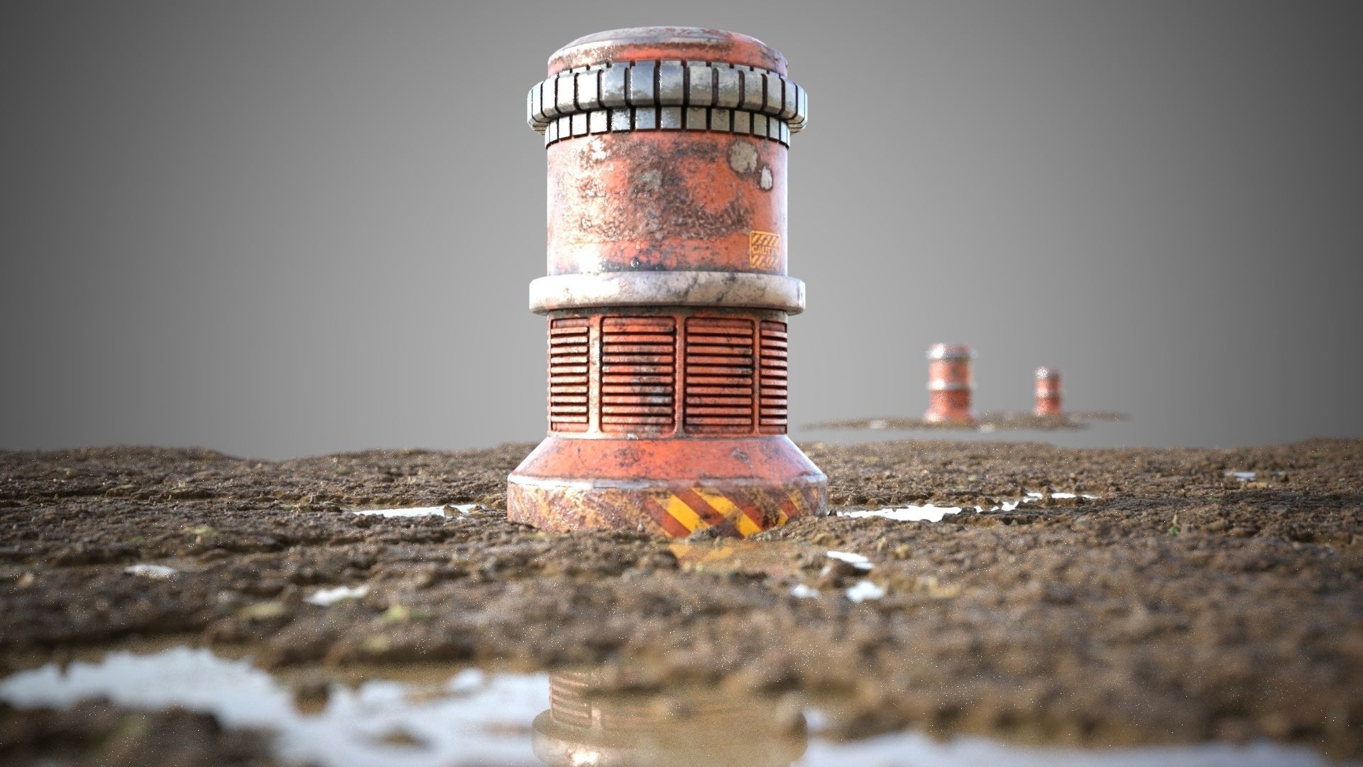 Mud ground tile Low-poly 3D model_6