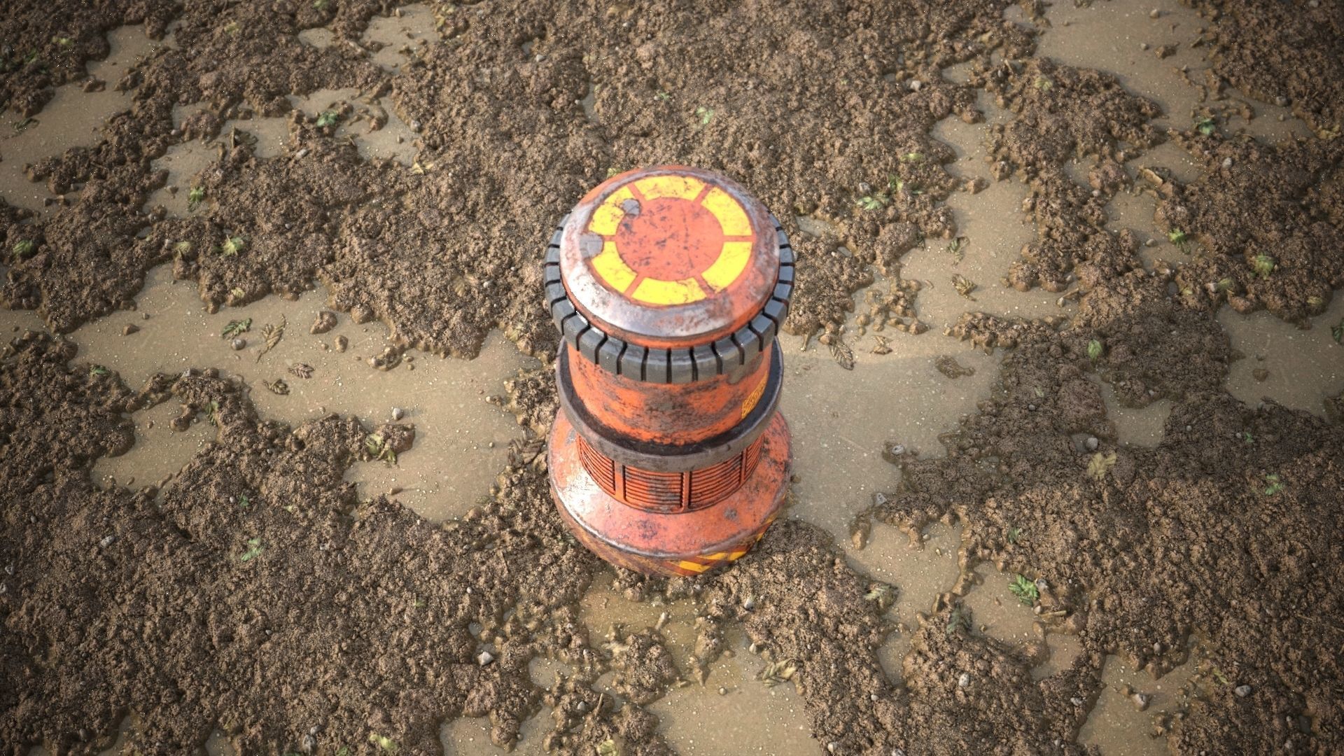 Mud ground tile Low-poly 3D model_4