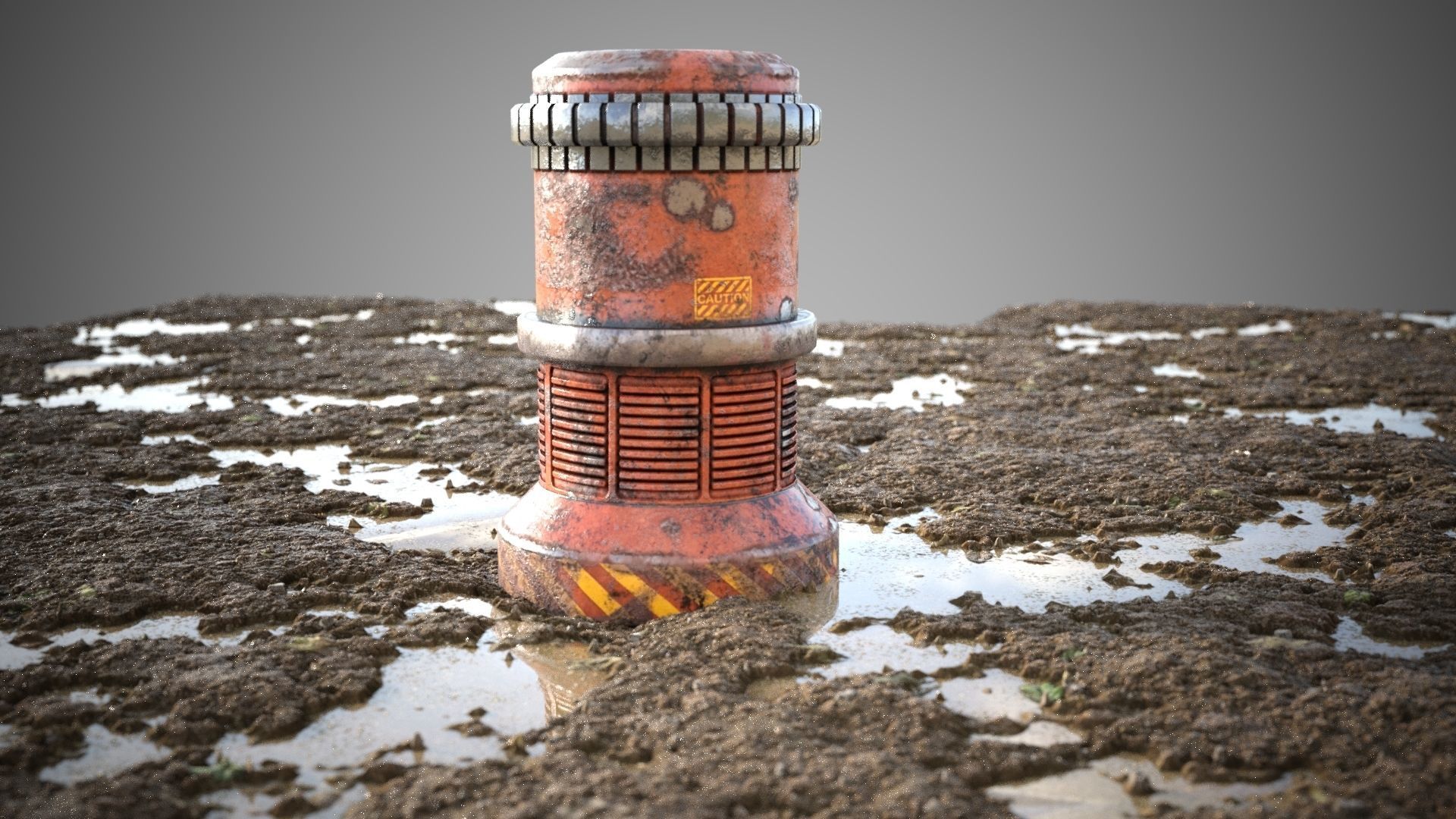 Mud ground tile Low-poly 3D model_5