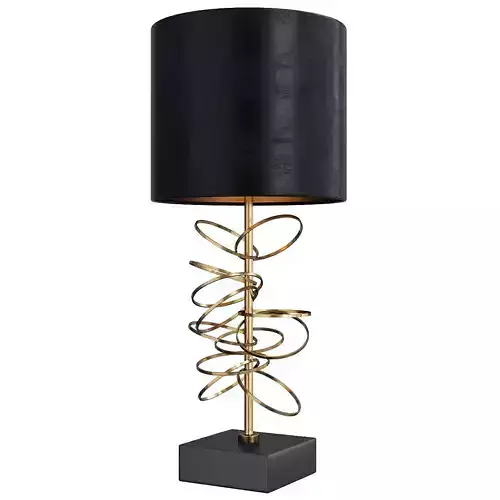 Brass Spiral Metal Table Lamp Liang and Eimil Medea Low-poly 3D model