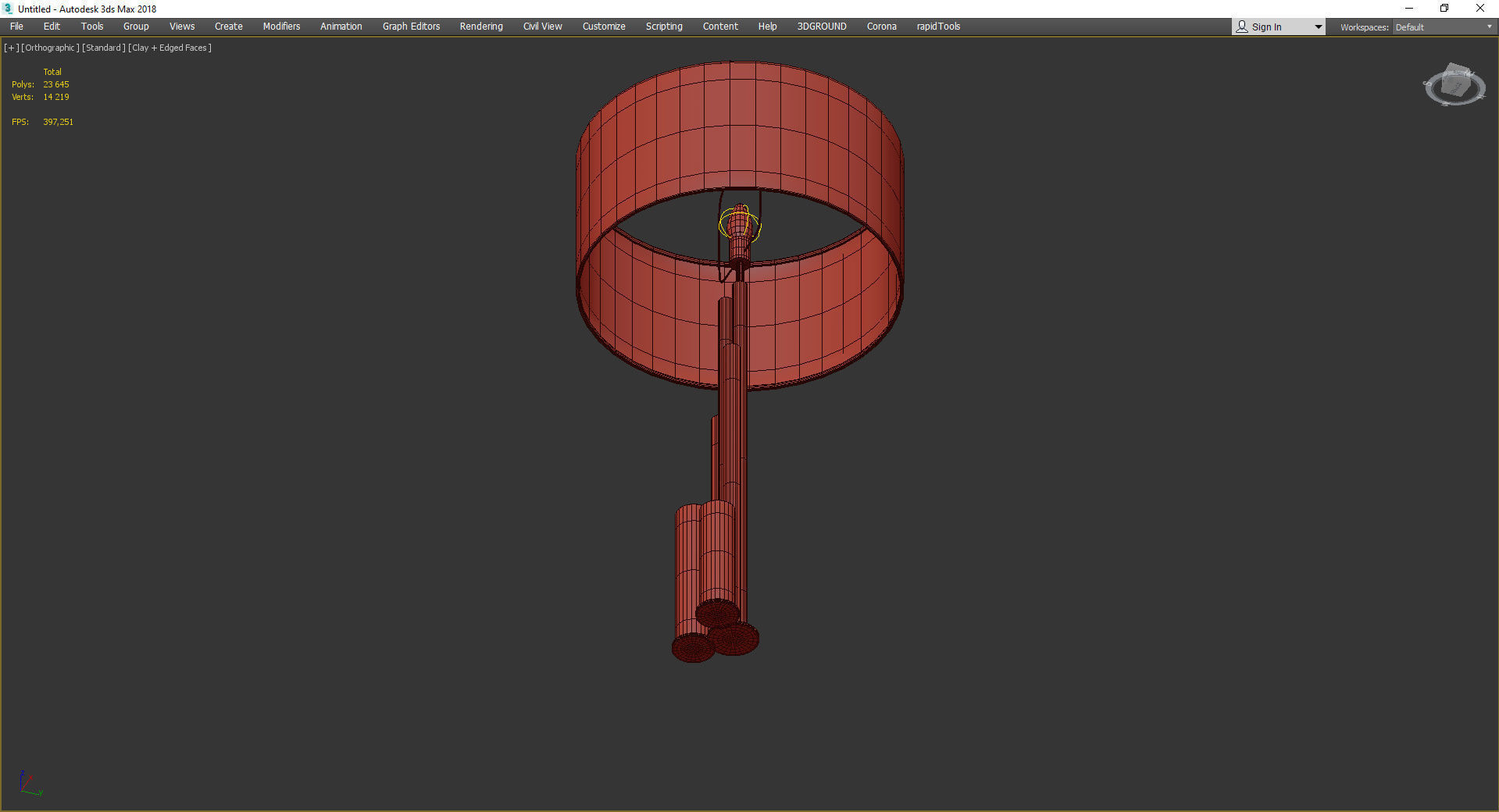 Brass and Bronze Metal Table Lamp Liang and Eimil Miami Low-poly 3D model_3