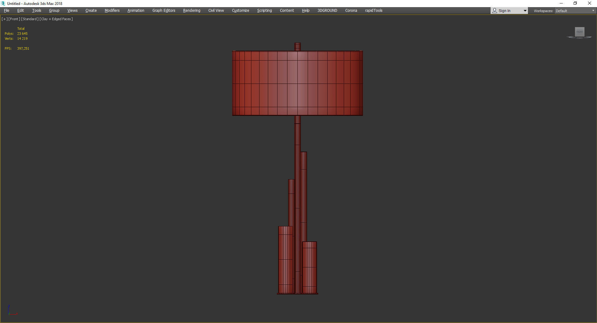 Brass and Bronze Metal Table Lamp Liang and Eimil Miami Low-poly 3D model_2