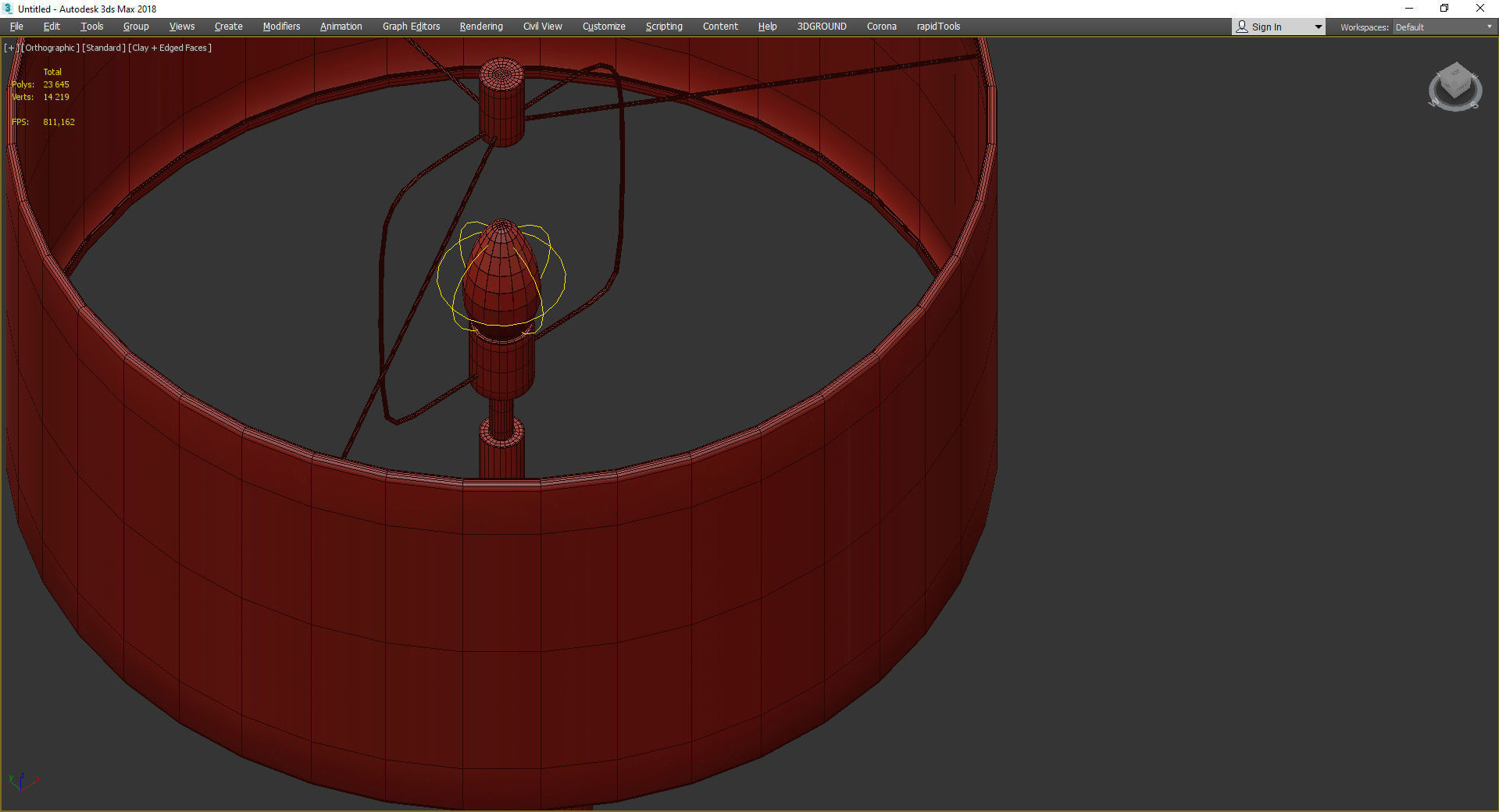 Brass and Bronze Metal Table Lamp Liang and Eimil Miami Low-poly 3D model_4