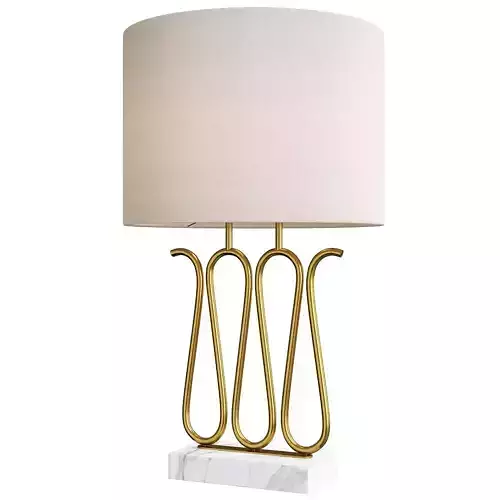 Brass and Marble Table Lamp Liang and Eimil Harp Low-poly 3D model