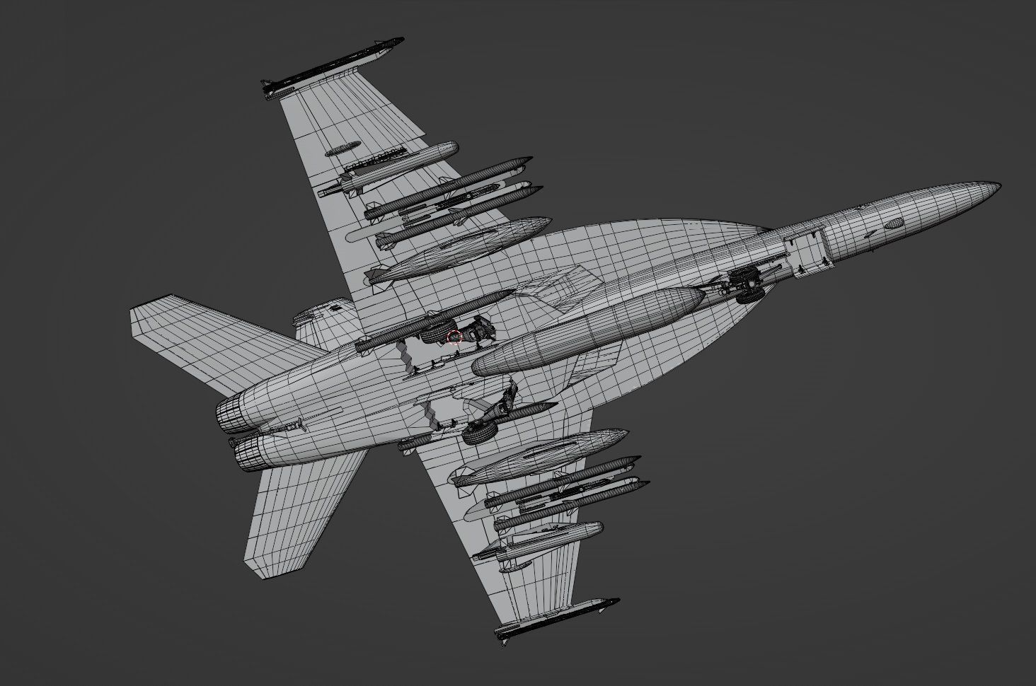 F18F Super Hornet-Rigged-with Cocpit - Changeable decal and text Low-poly 3D model_55