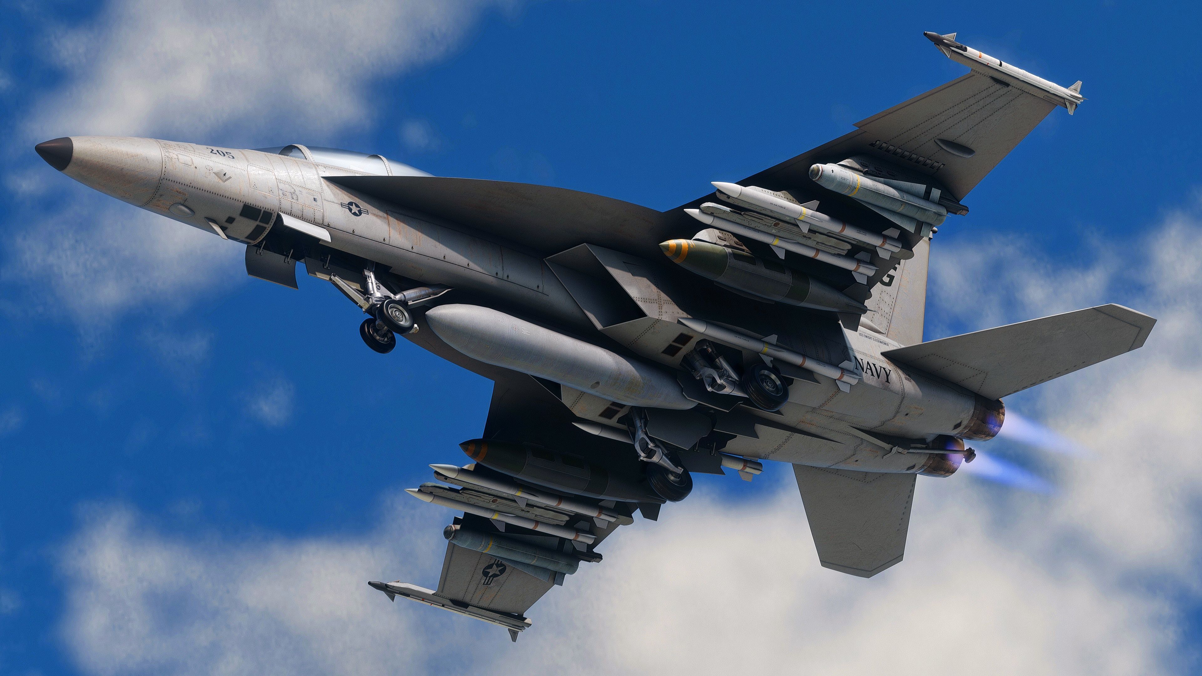 F18F Super Hornet-Rigged-with Cocpit - Changeable decal and text Low-poly 3D model_35