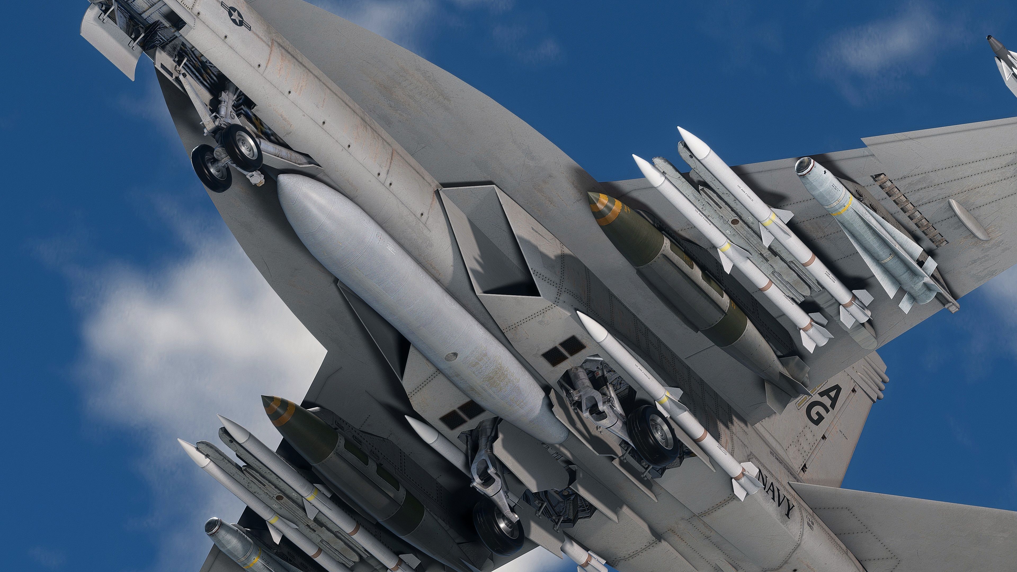 F18F Super Hornet-Rigged-with Cocpit - Changeable decal and text Low-poly 3D model_24