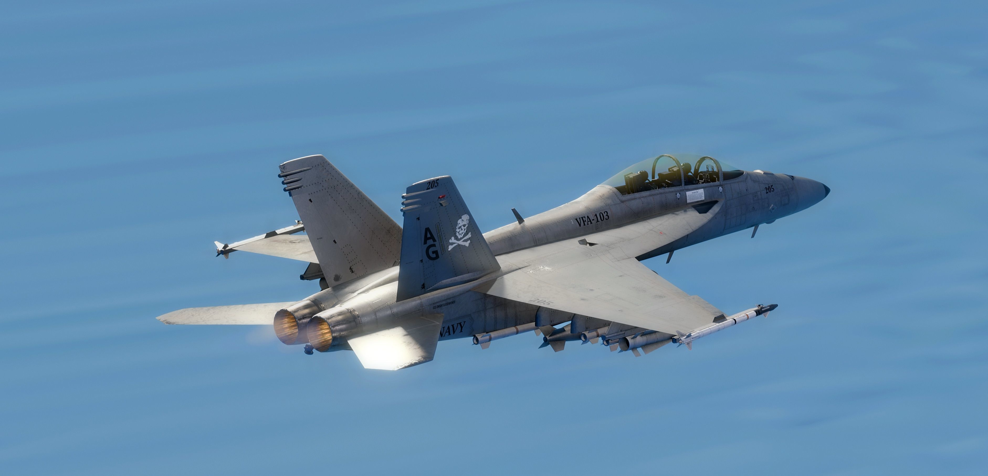 F18F Super Hornet-Rigged-with Cocpit - Changeable decal and text Low-poly 3D model_33