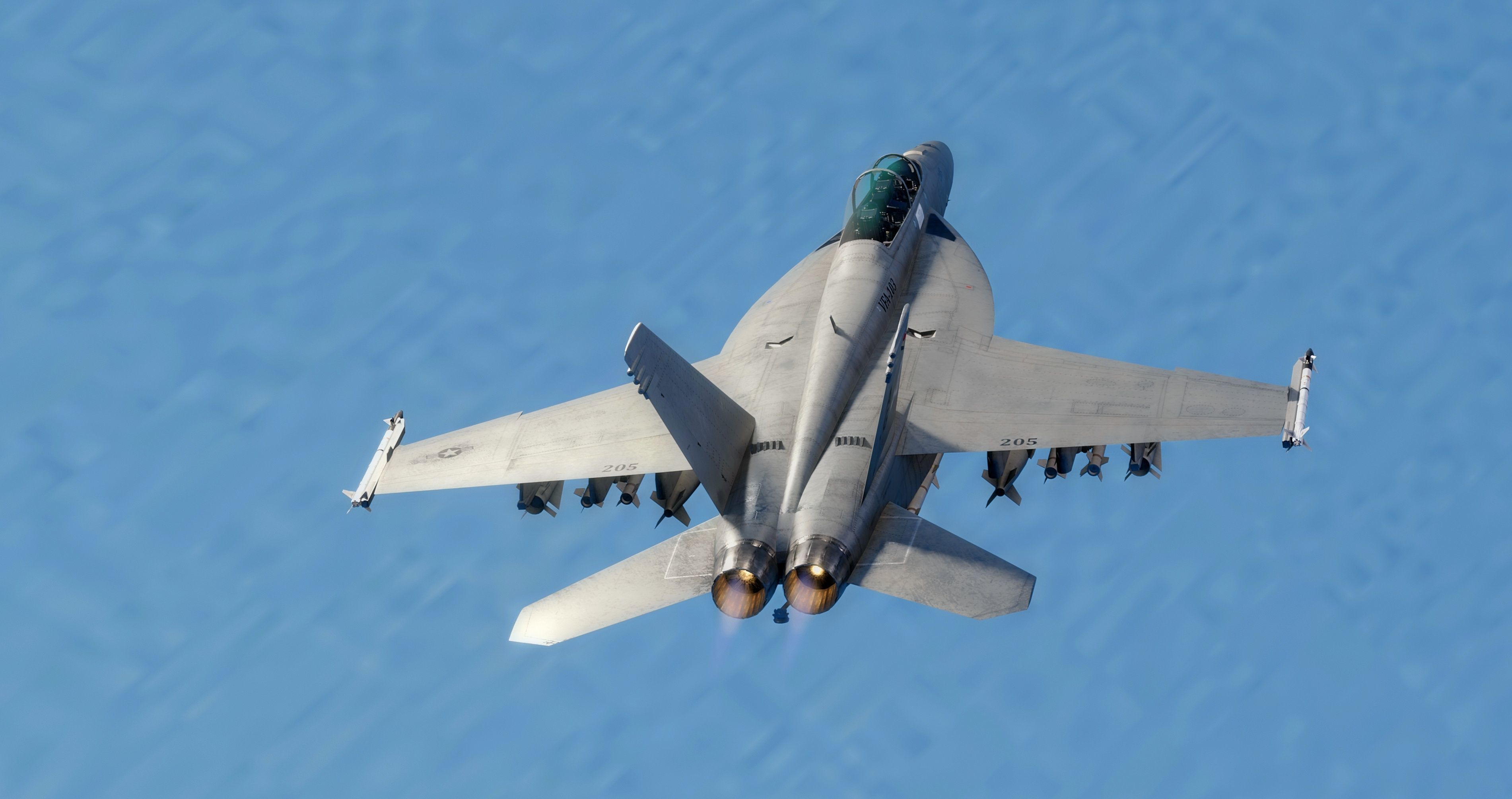 F18F Super Hornet-Rigged-with Cocpit - Changeable decal and text Low-poly 3D model_17