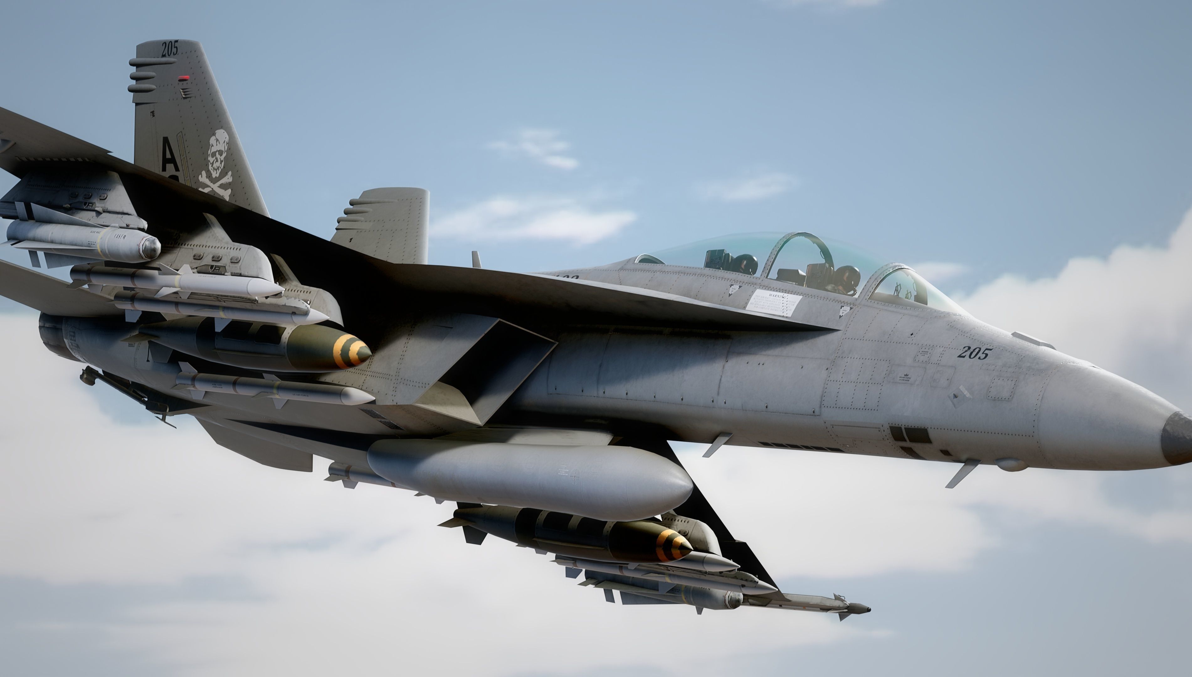 F18F Super Hornet-Rigged-with Cocpit - Changeable decal and text Low-poly 3D model_20