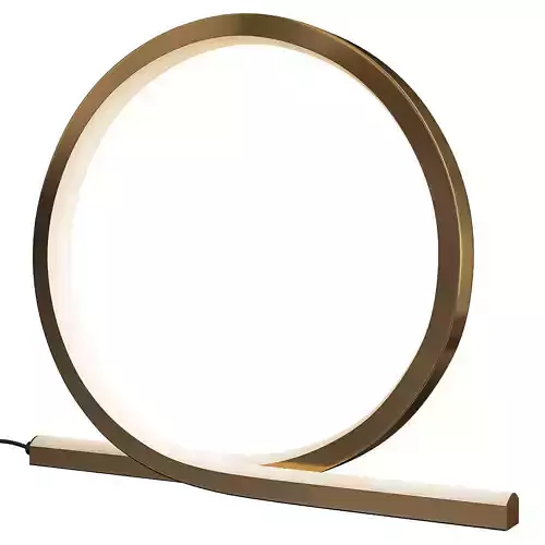 Brushed Gold Circular Table Lamp OROA Odilia