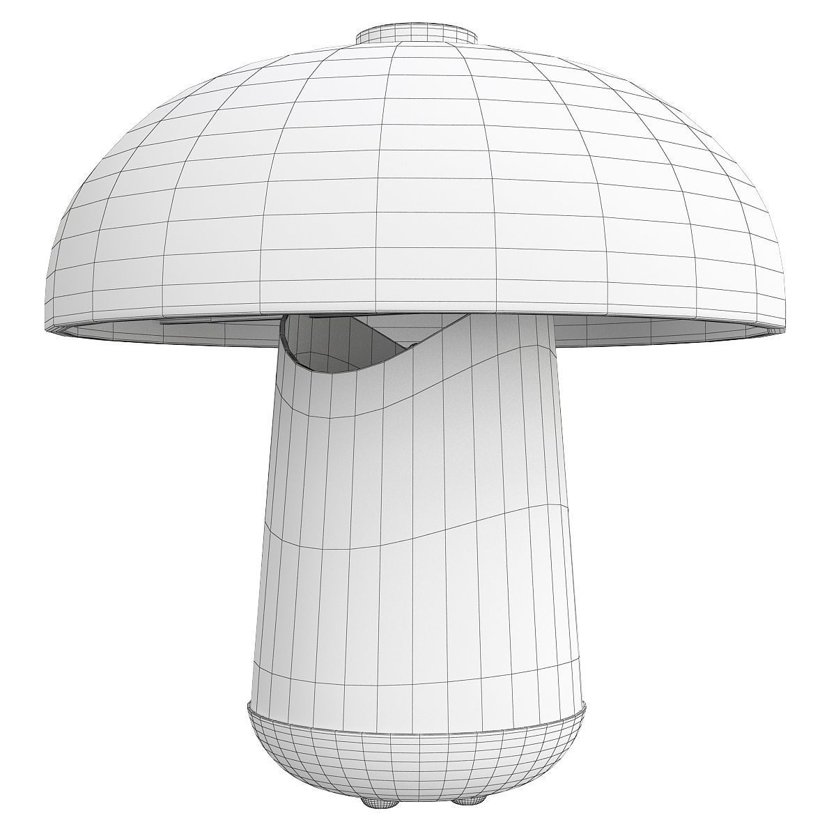 NORDIC MUSHROOM TABLE LAMP Low-poly 3D model_1