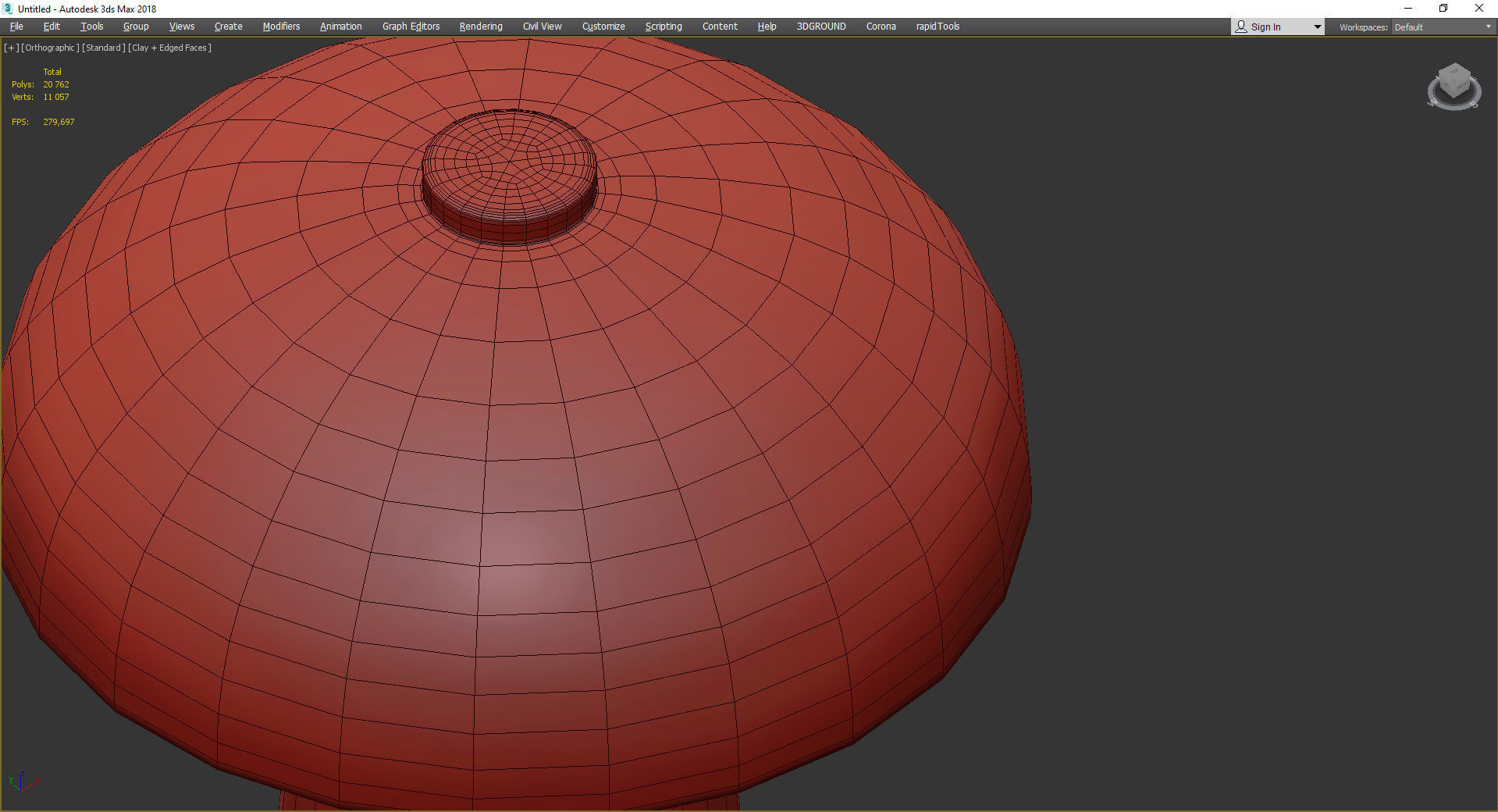 NORDIC MUSHROOM TABLE LAMP Low-poly 3D model_4