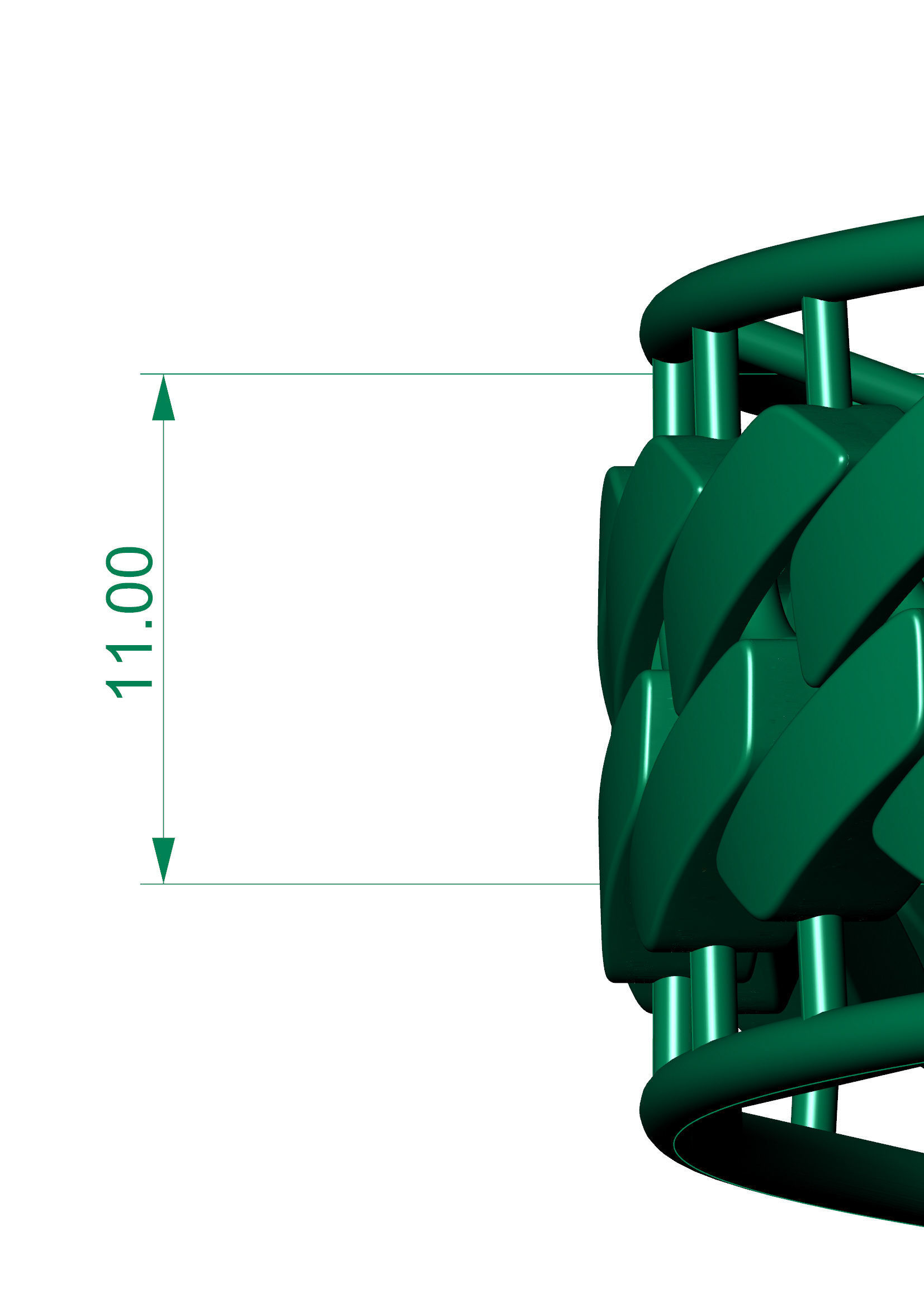 11 MM MIAMI NEW CUBAN LINK CHAIN BRACELET OR NECKLACE  3D print model_2