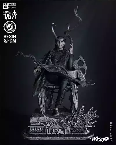 Wicked Marvel Loki Throne Bust Tested for 3D printing