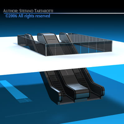 Escalators escalator 3D model_2