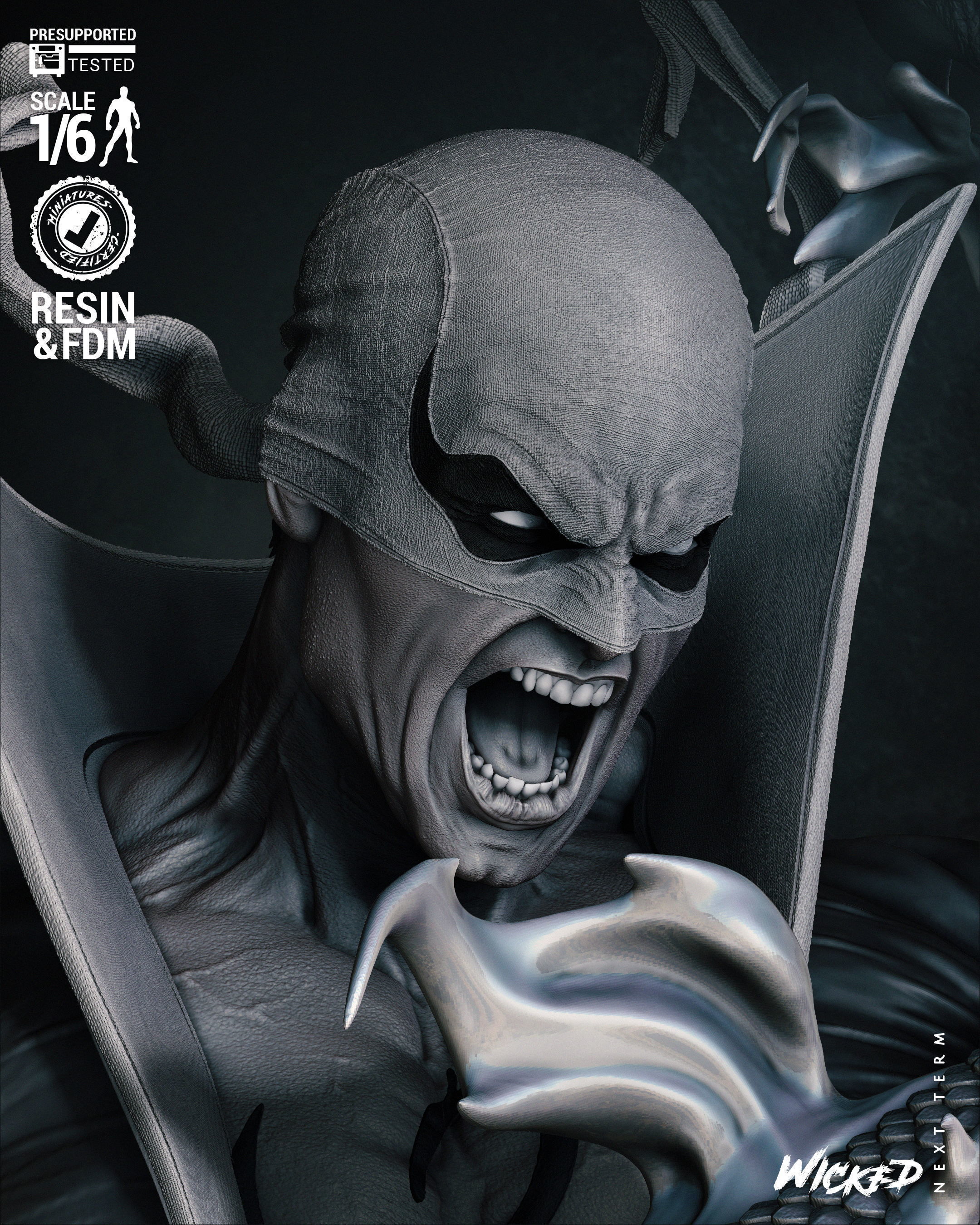 Wicked Marvel Iron First Sculpture Tested for 3D printing 3D print model_29