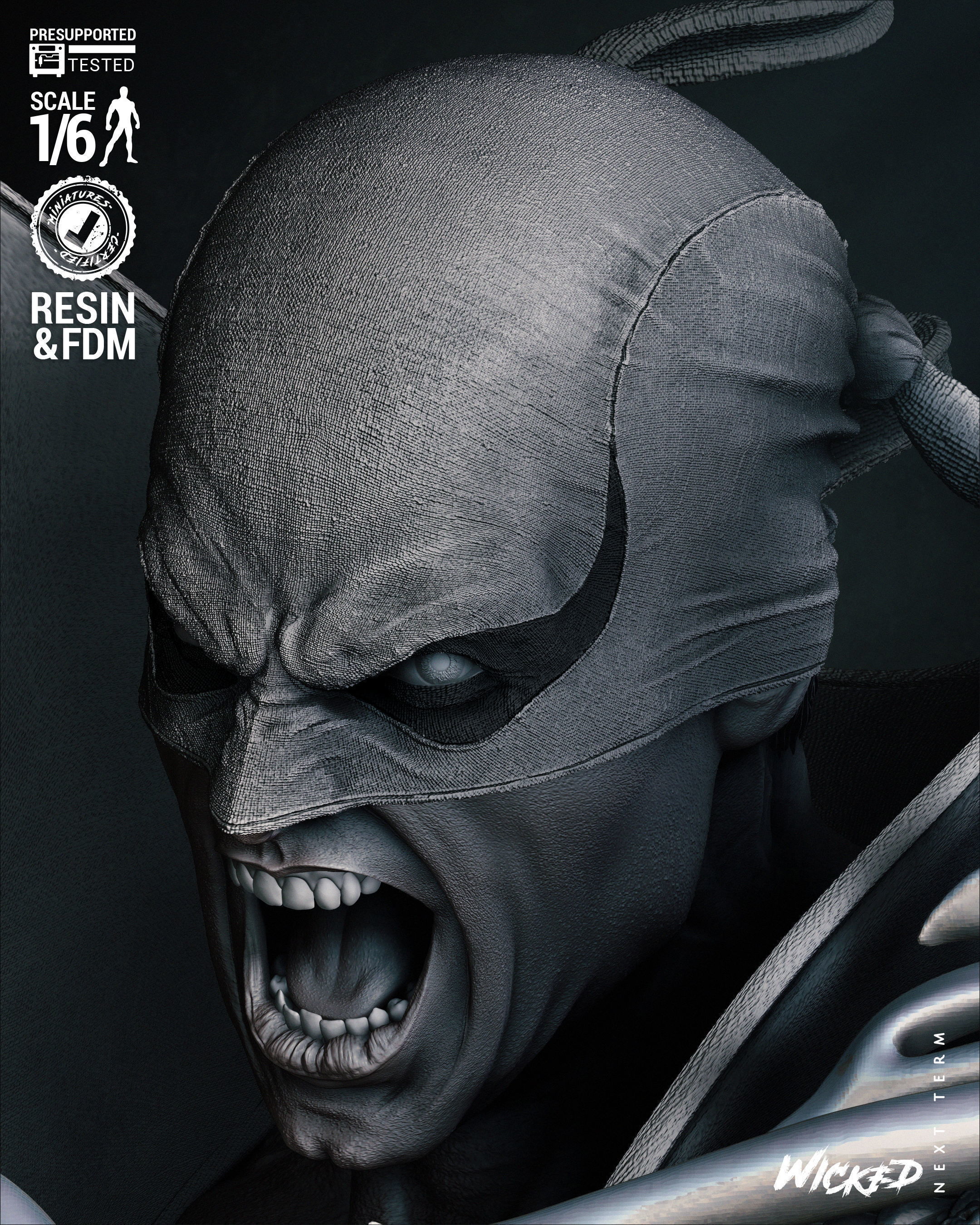 Wicked Marvel Iron First Sculpture Tested for 3D printing 3D print model_37