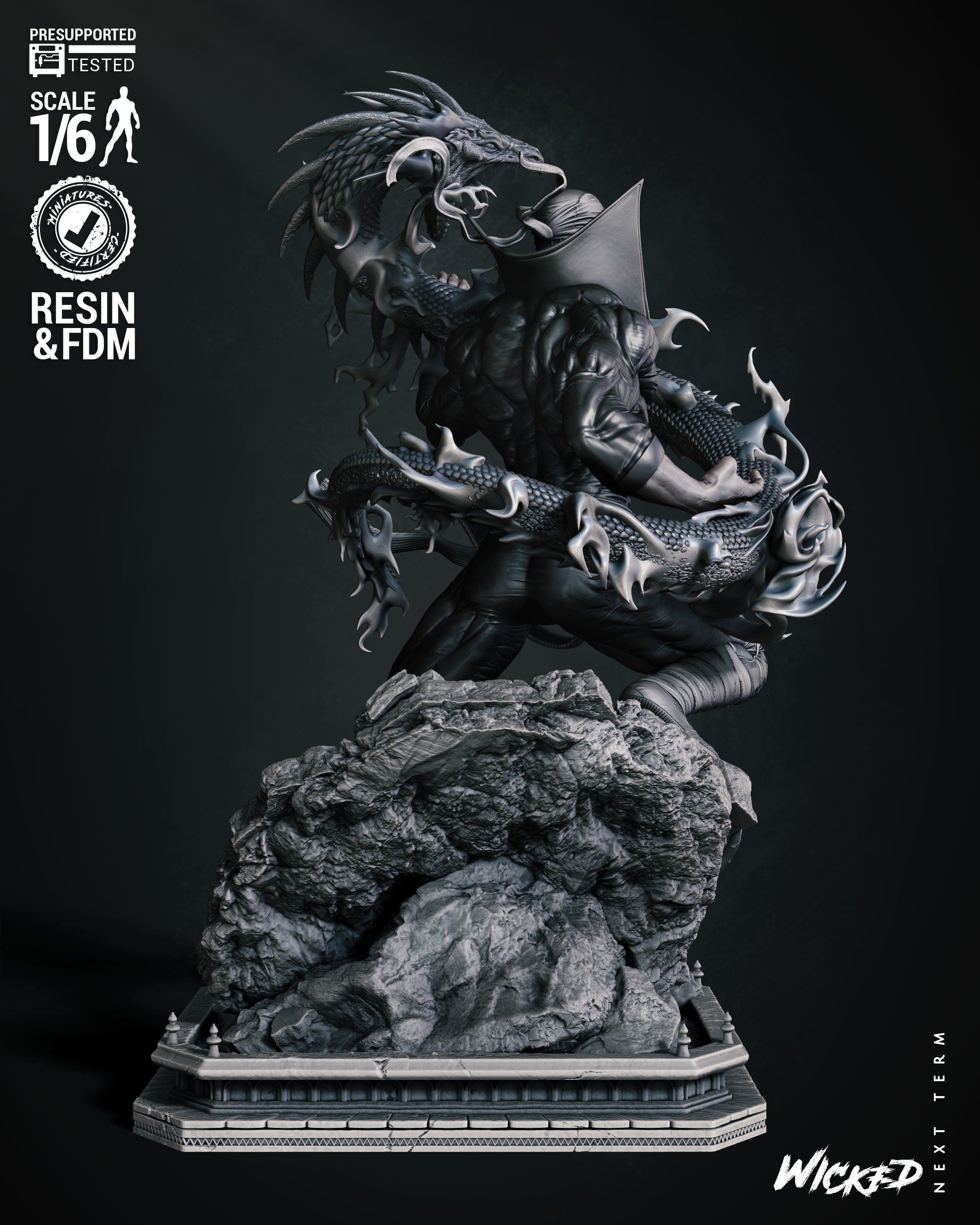 Wicked Marvel Iron First Sculpture Tested for 3D printing 3D print model_12