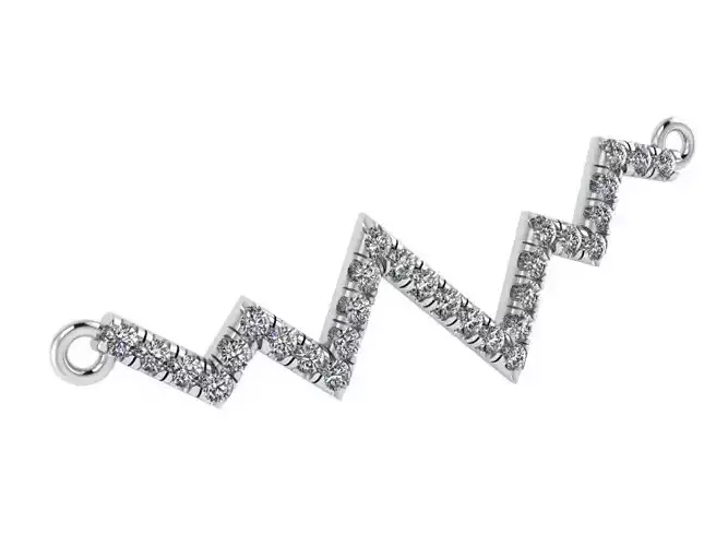 Zigzag Diamond Necklace 2277