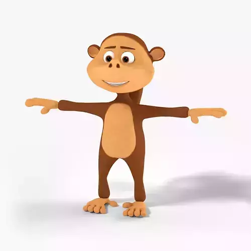 Cartoon Monkey 3D Model
