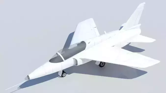 Folland Gnat Tr1 Trainer Low Poly Blank  Static Low-poly 3D model