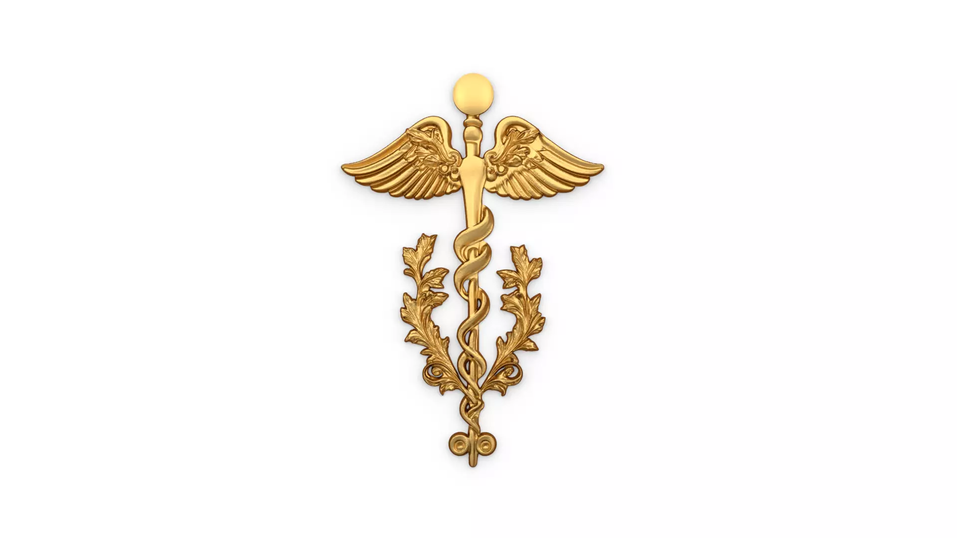 Relief Caduceus carved 03 3D model_0